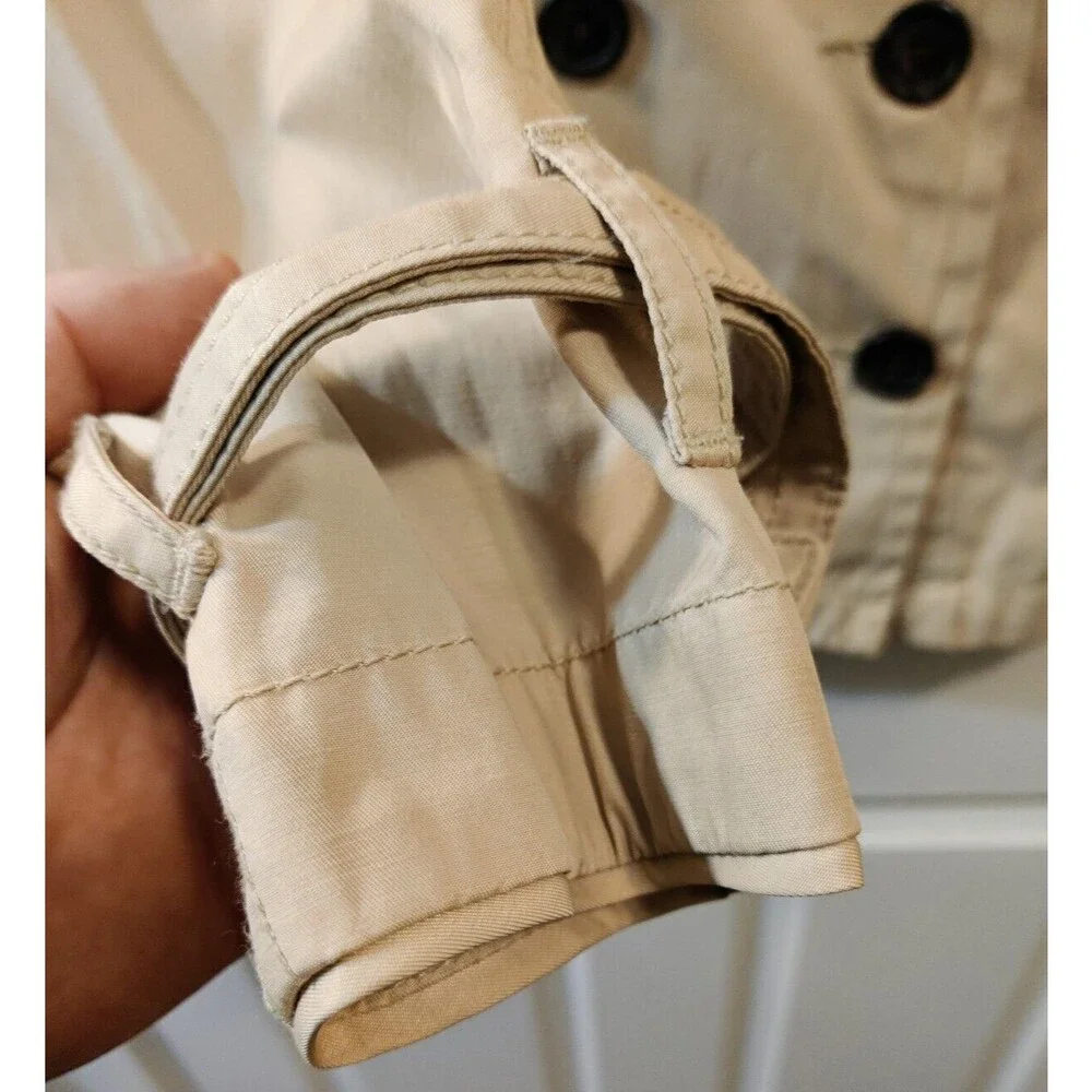 St. Johns Bay Double Breasted Lightweight Khaki Jacket / Women's L/ Nice / S57 - Picture 9 of 10